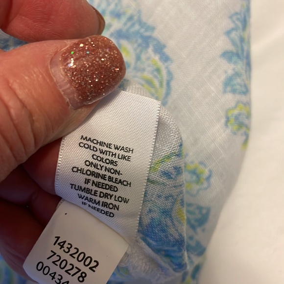 J Jill Love Linen Paisley Print Blouse - Picture 7 of 11